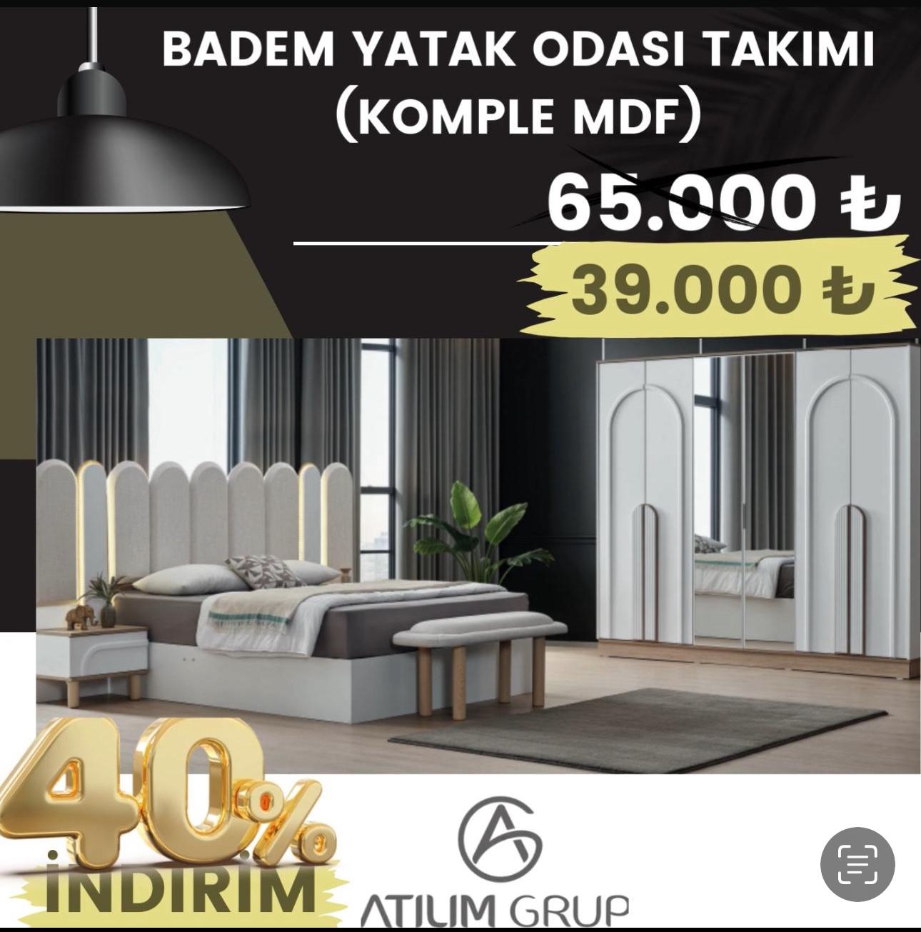 BADEM YATAK ODASI TAKIMI (KOMPLE MDF)